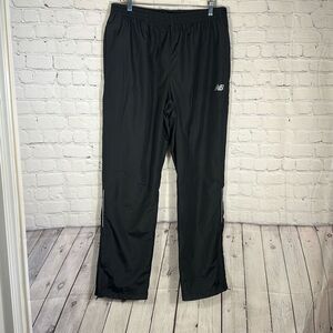 New Balance Mens Black Track Pants size XL Polyester Elastic Waist Running Worko
